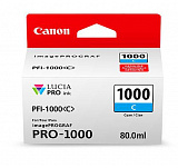 Картридж Canon PFI-1000C (cyan) 80 мл