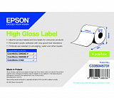 Бумага Epson High Gloss Label, глянцевая, 102мм x 58м