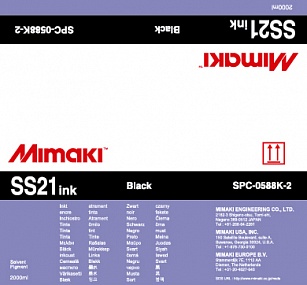 Сольвентные чернила Mimaki SS21 Solvent Bulk (Black), 2000 ml